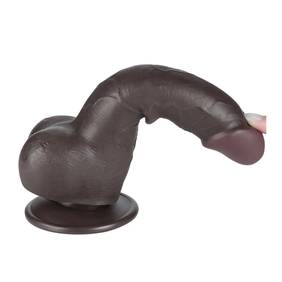 Dildo Dual Layer Piel Deslizante Retractil 75