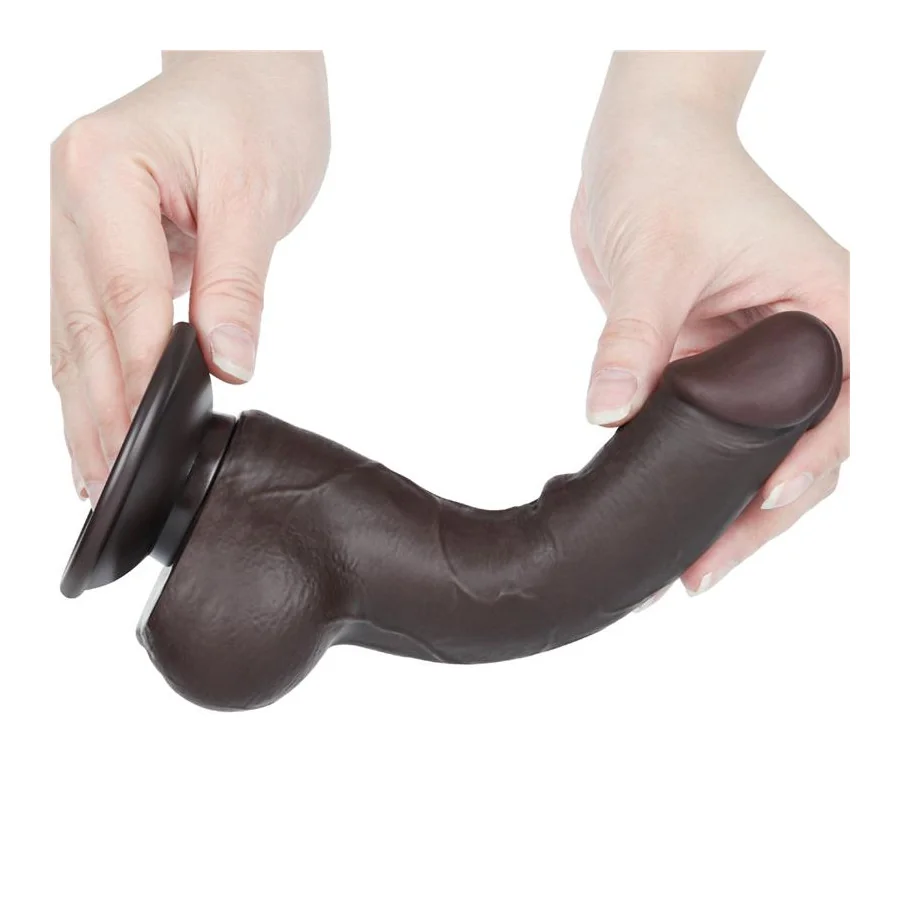 Dildo Dual Layer Piel Deslizante Retractil 75