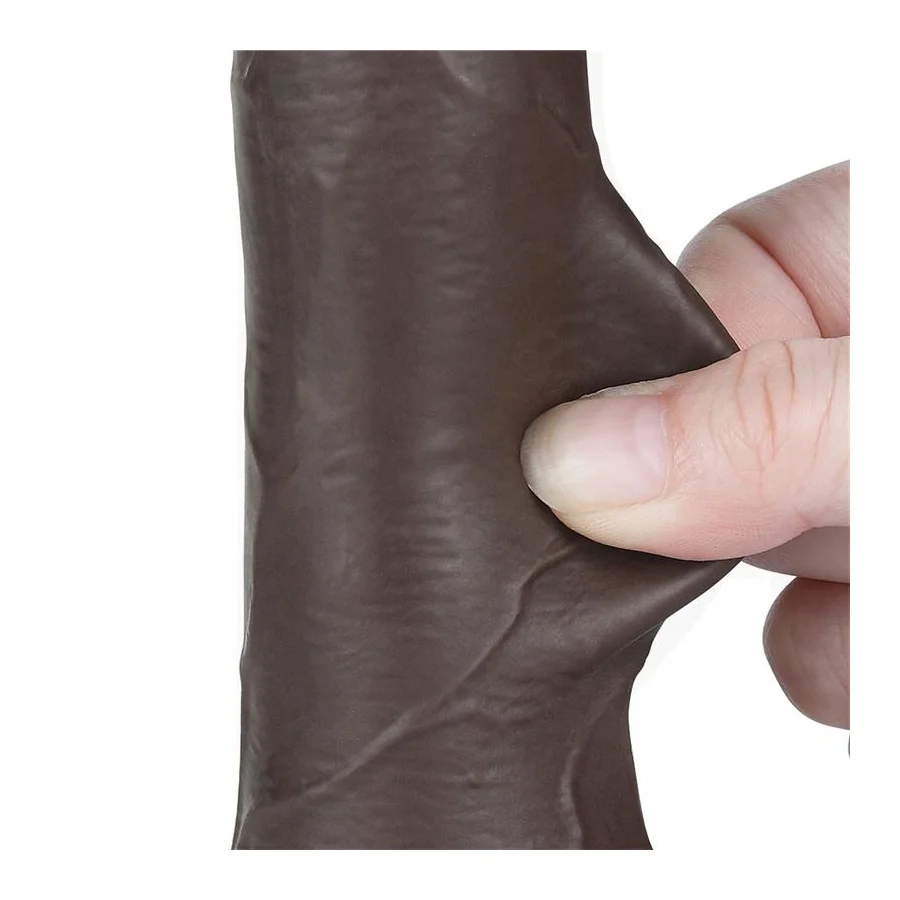 Dildo Dual Layer Piel Deslizante Retractil 75