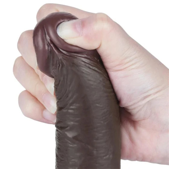 Dildo Dual Layer Piel Deslizante Retractil 75