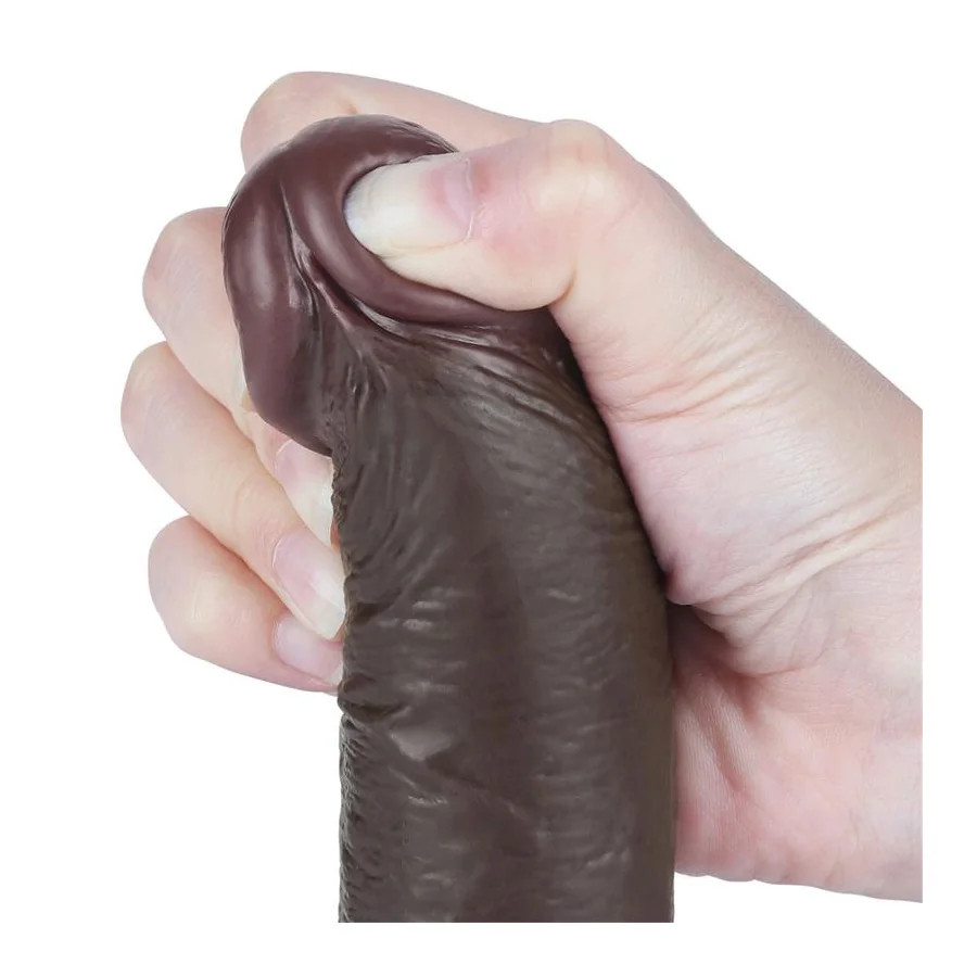 Dildo Dual Layer Piel Deslizante Retractil 75
