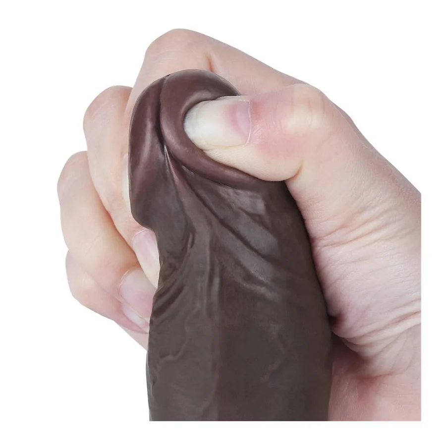 Dildo Dual Layer Piel Deslizante Retractil 8
