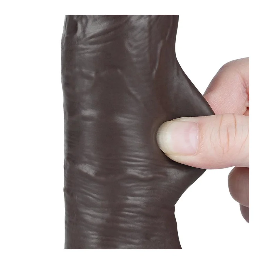 Dildo Dual Layer Piel Deslizante Retractil 8