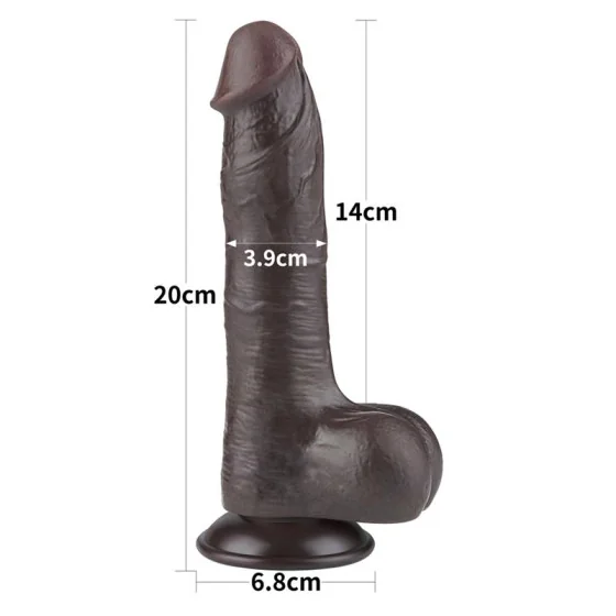 Dildo Dual Layer Piel Deslizante Retractil 8