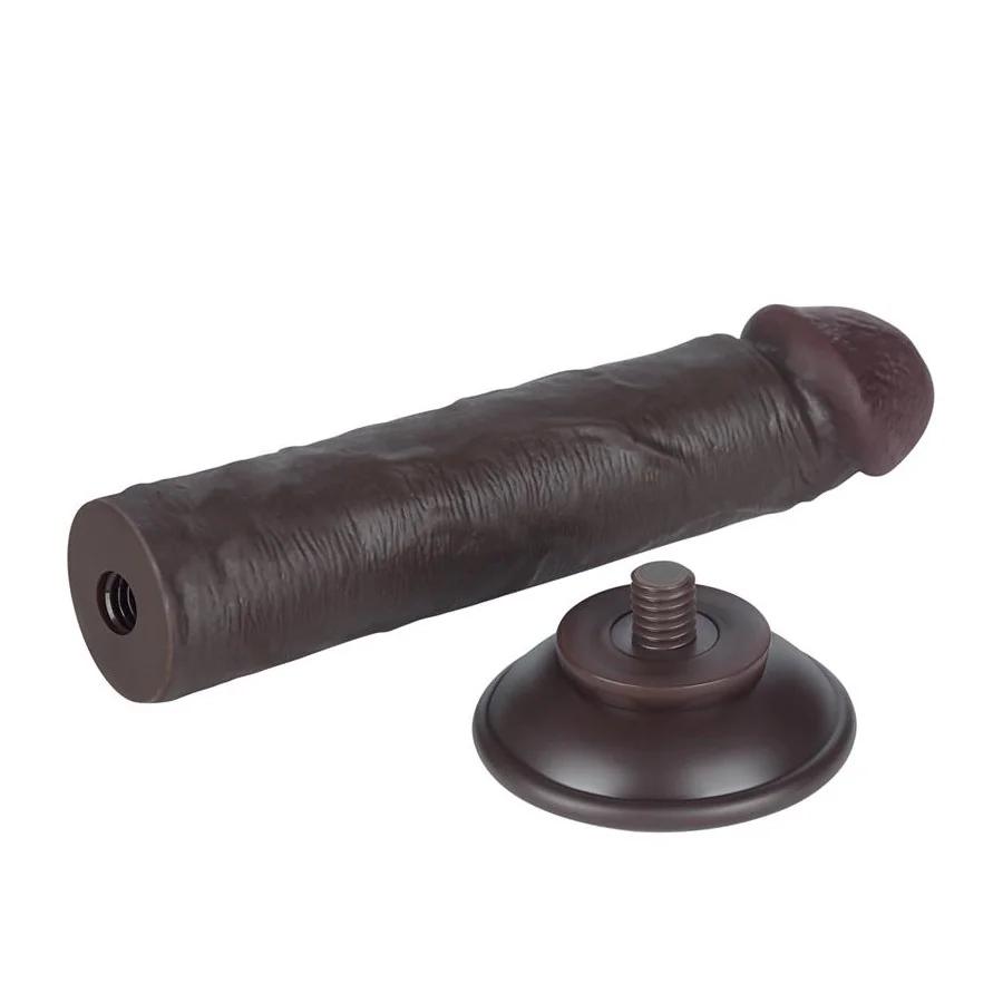 Dildo Dual Layer Piel Delizante Retractil 8