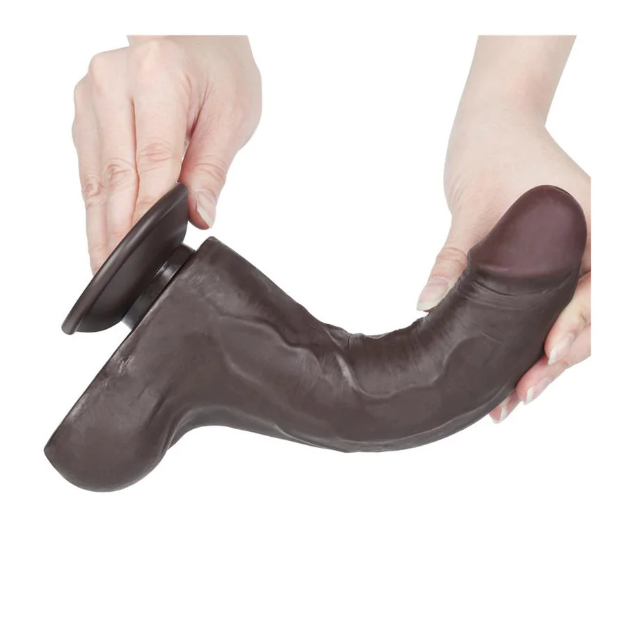 Dildo Dual Density Piel Deslizante Retractil 85