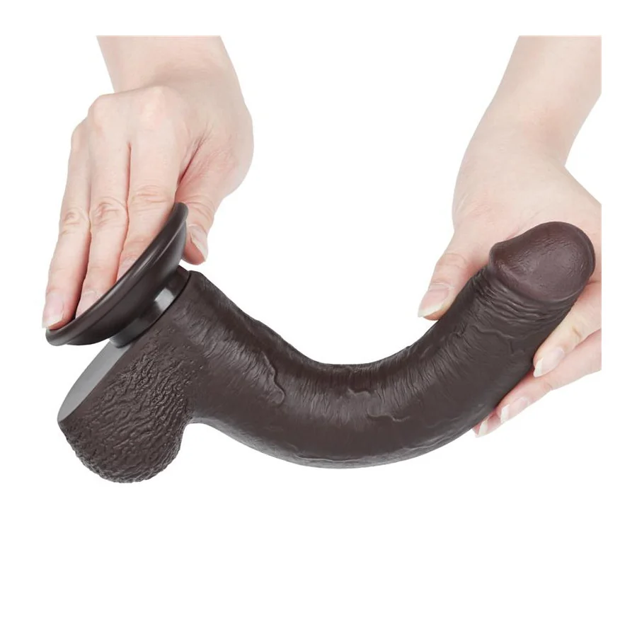 Dildo Dual Density Piel Deslizante Retractil 9