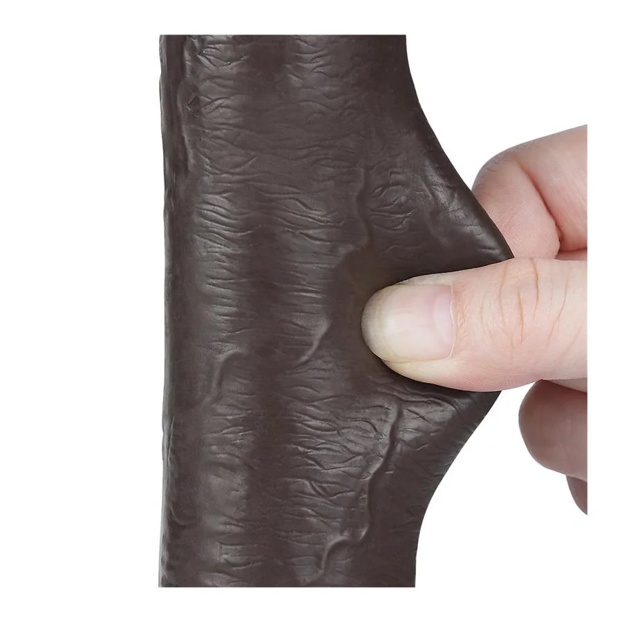 Dildo Dual Density Piel Deslizante Retractil 9