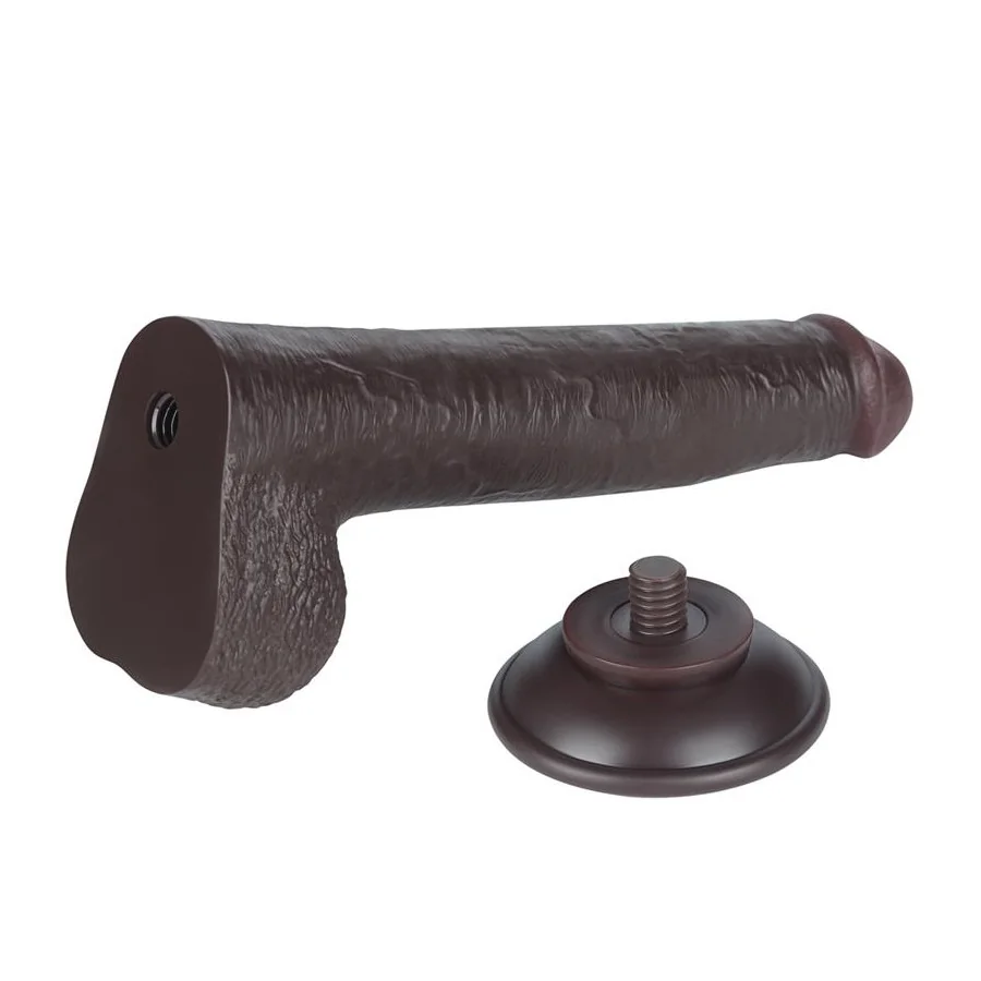 Dildo Dual Density Piel Deslizante Retractil 9