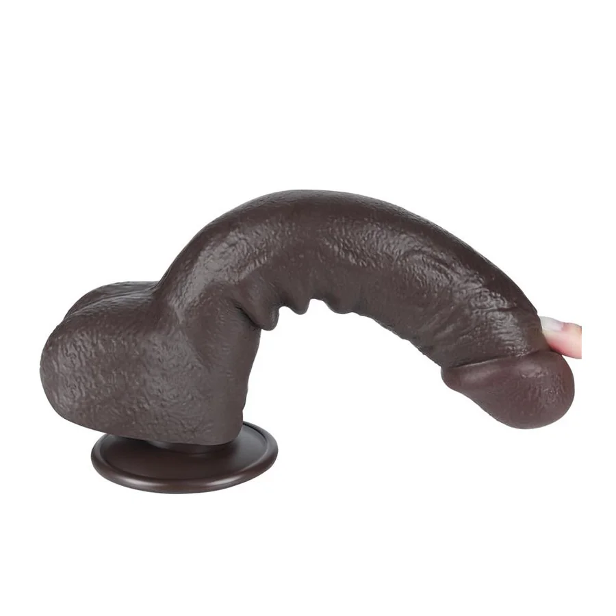 Dildo Dual Layer Piel Deslizante Retractil 95