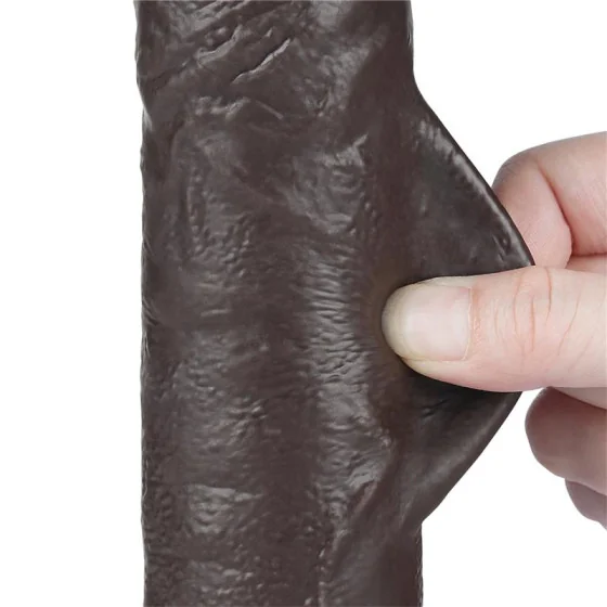 Dildo Dual Layer Piel Deslizante Retractil 95