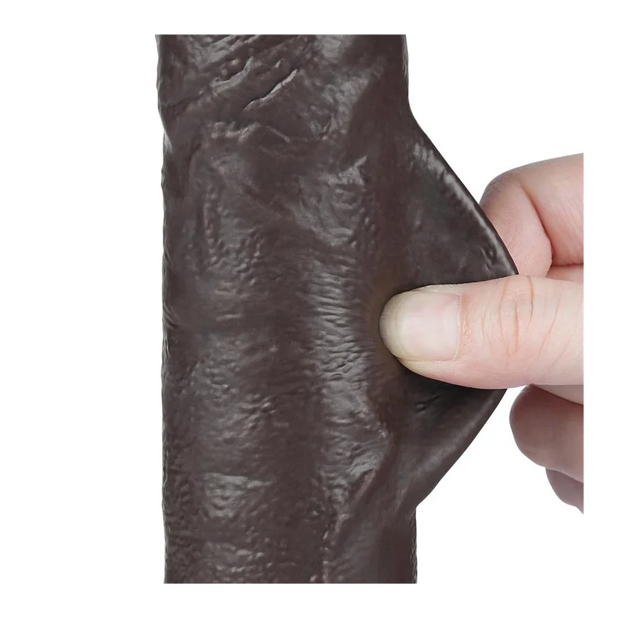 Dildo Dual Layer Piel Deslizante Retractil 95