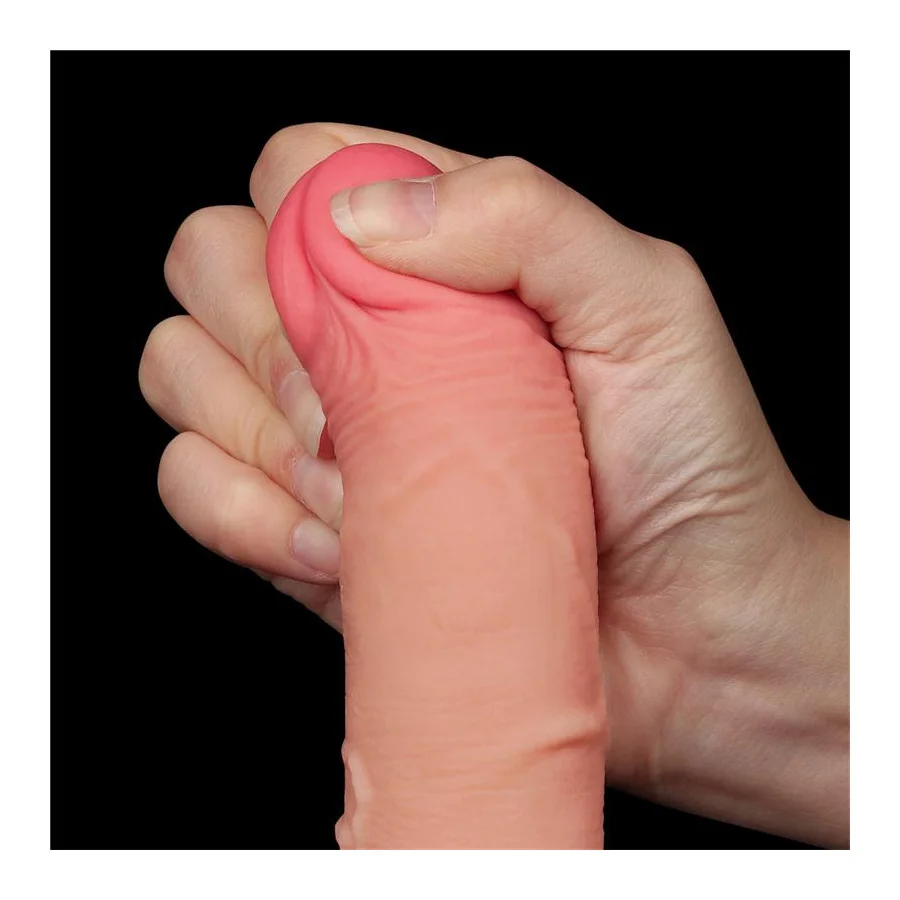 Dildo Dual Layer Piel Deslizante Retractil 75