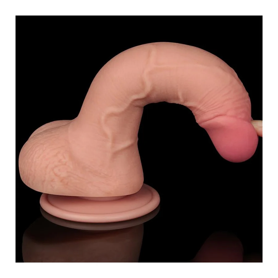 Dildo Dual Layer Piel Deslizante Retractil 75