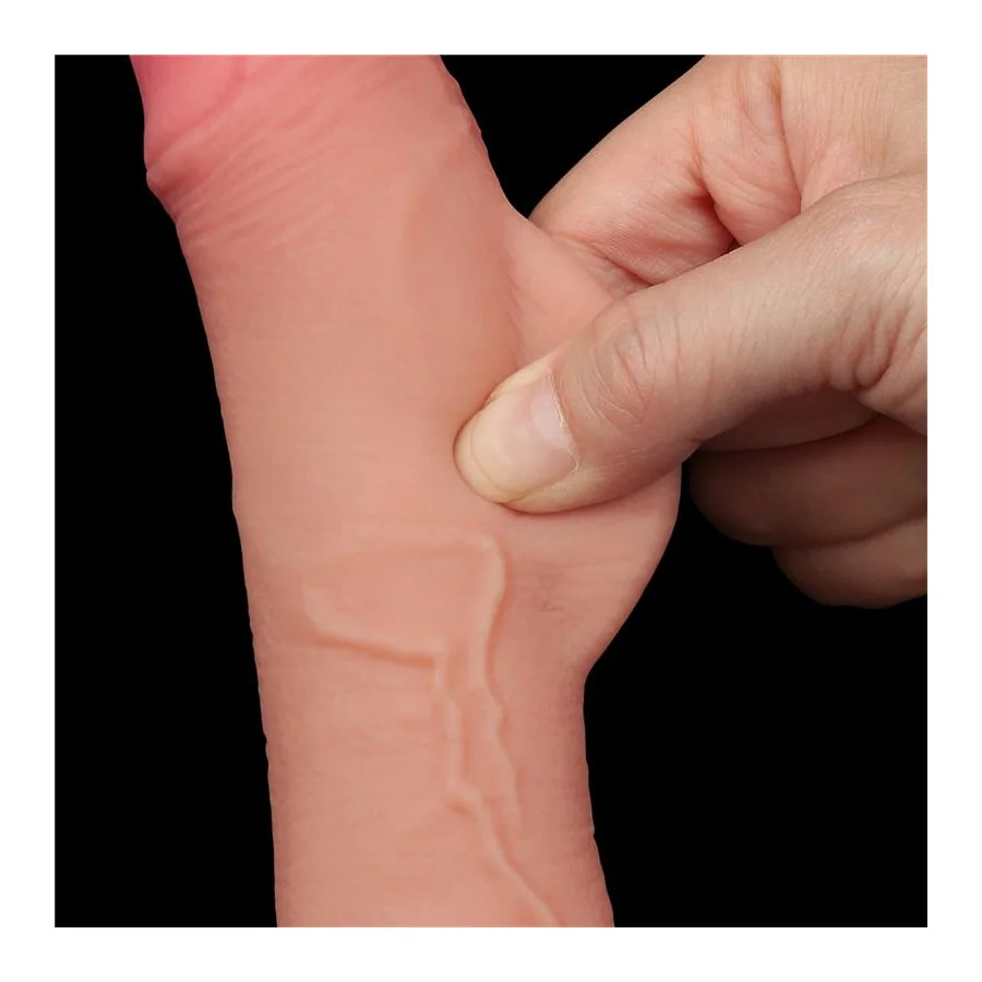 Dildo Dual Layer Piel Deslizante Retractil 75