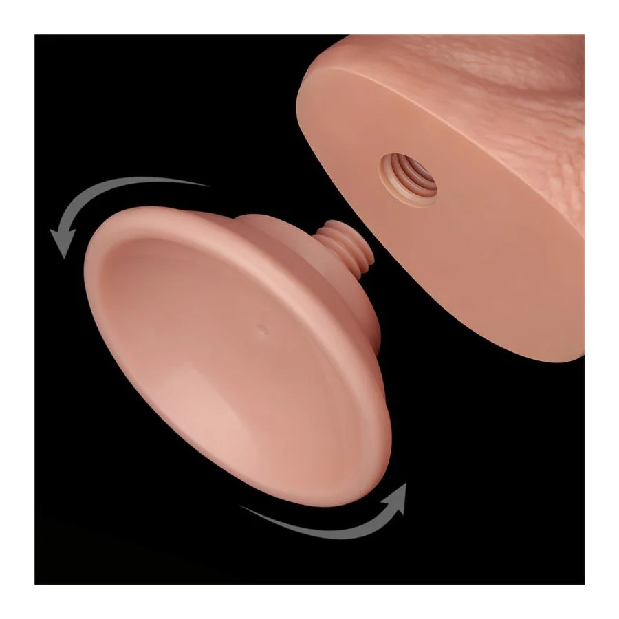 Dildo Dual Layer Piel Deslizante Retractil 75