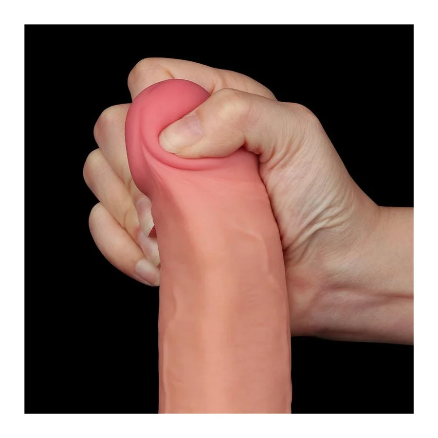 Dildo Dual Layer Piel Deslizante Retractil 85