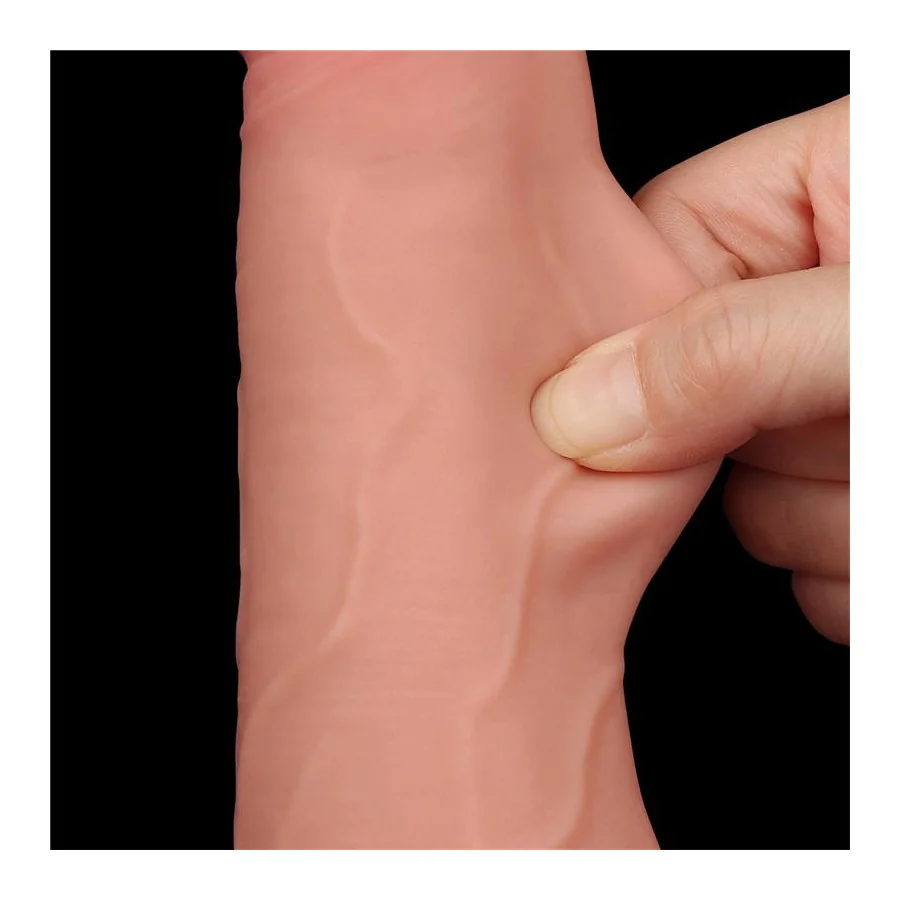Dildo Dual Layer Piel Deslizante Retractil 85