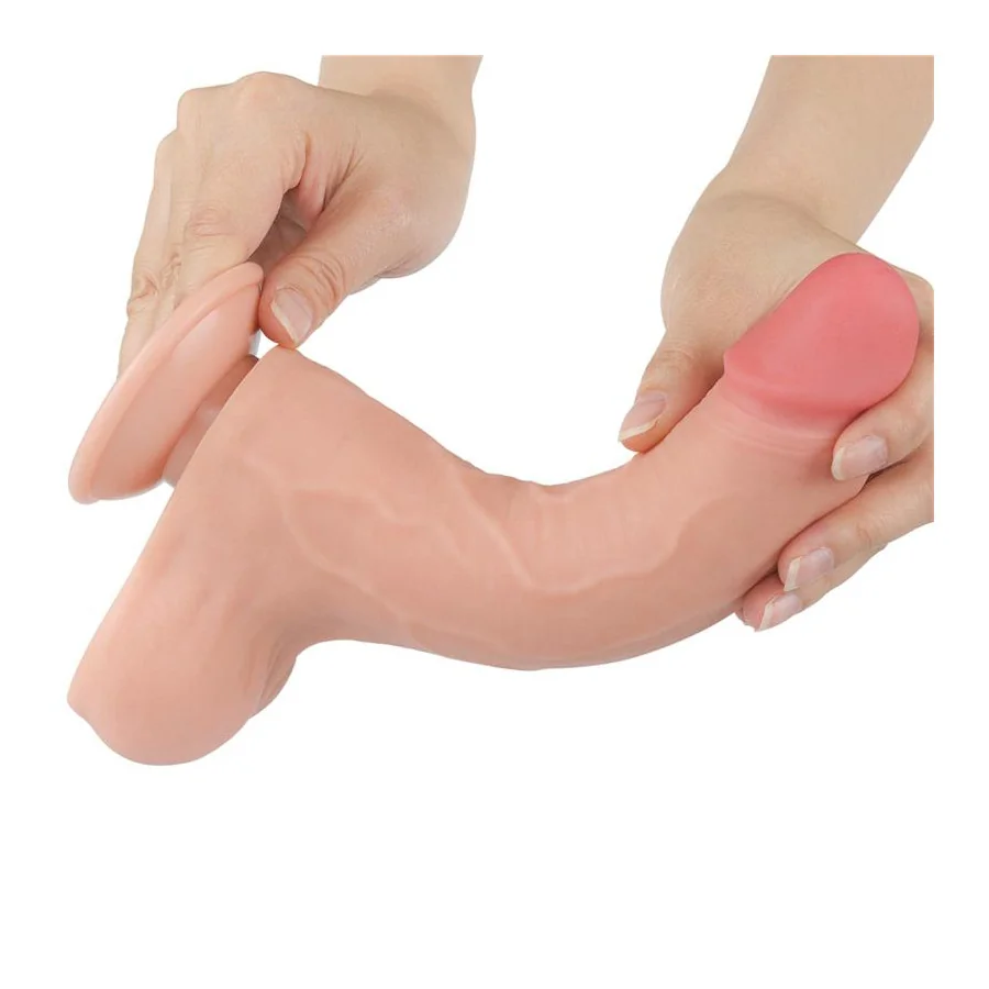 Dildo Dual Layer Piel Deslizante Retractil 85