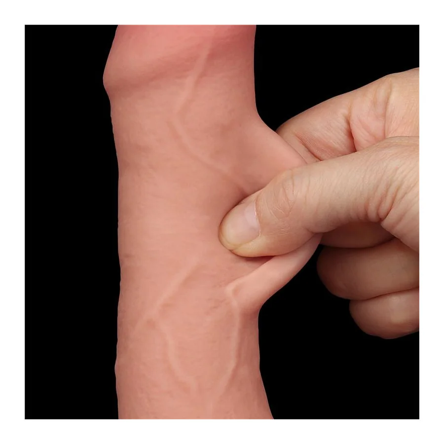 Dildo Dual Layer Piel Deslizante Retractil 7