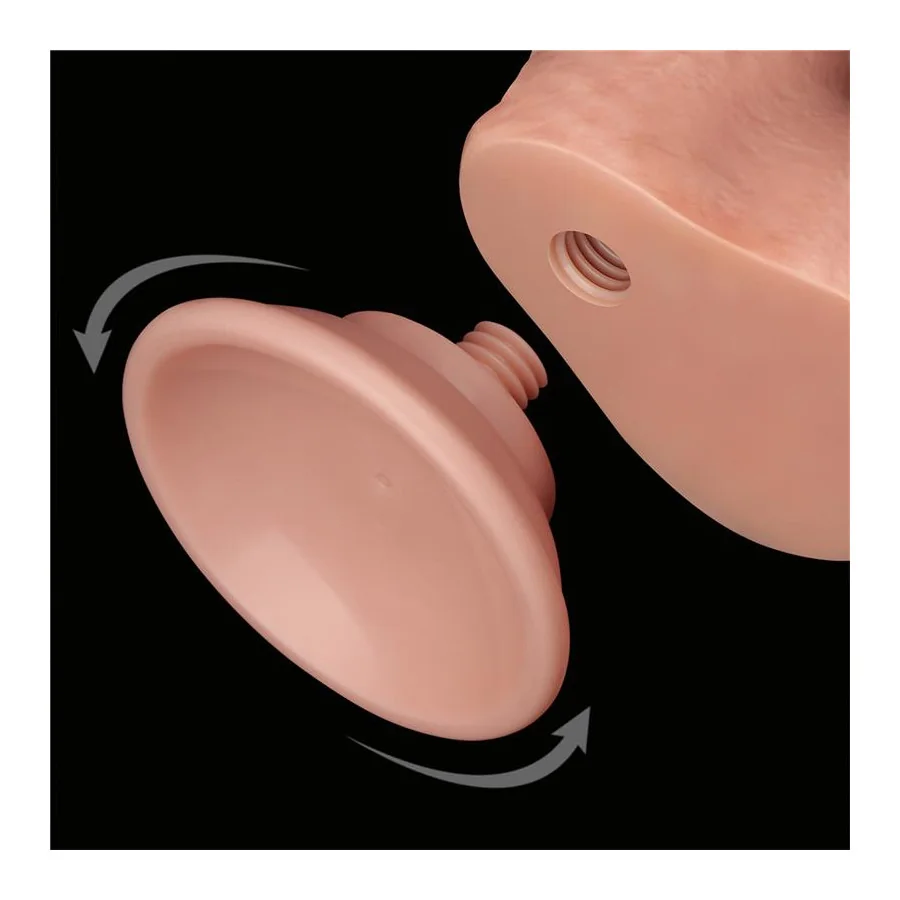 Dildo Dual Layer Piel Deslizante Retractil 7