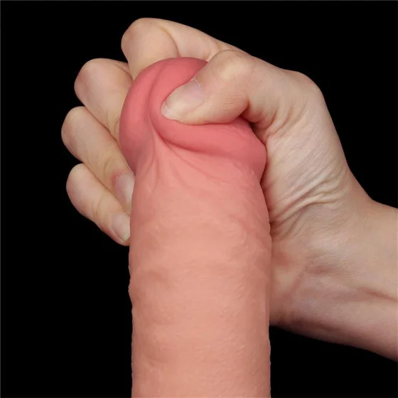 Dildo Dual Density Piel Deslizante Retractil 95