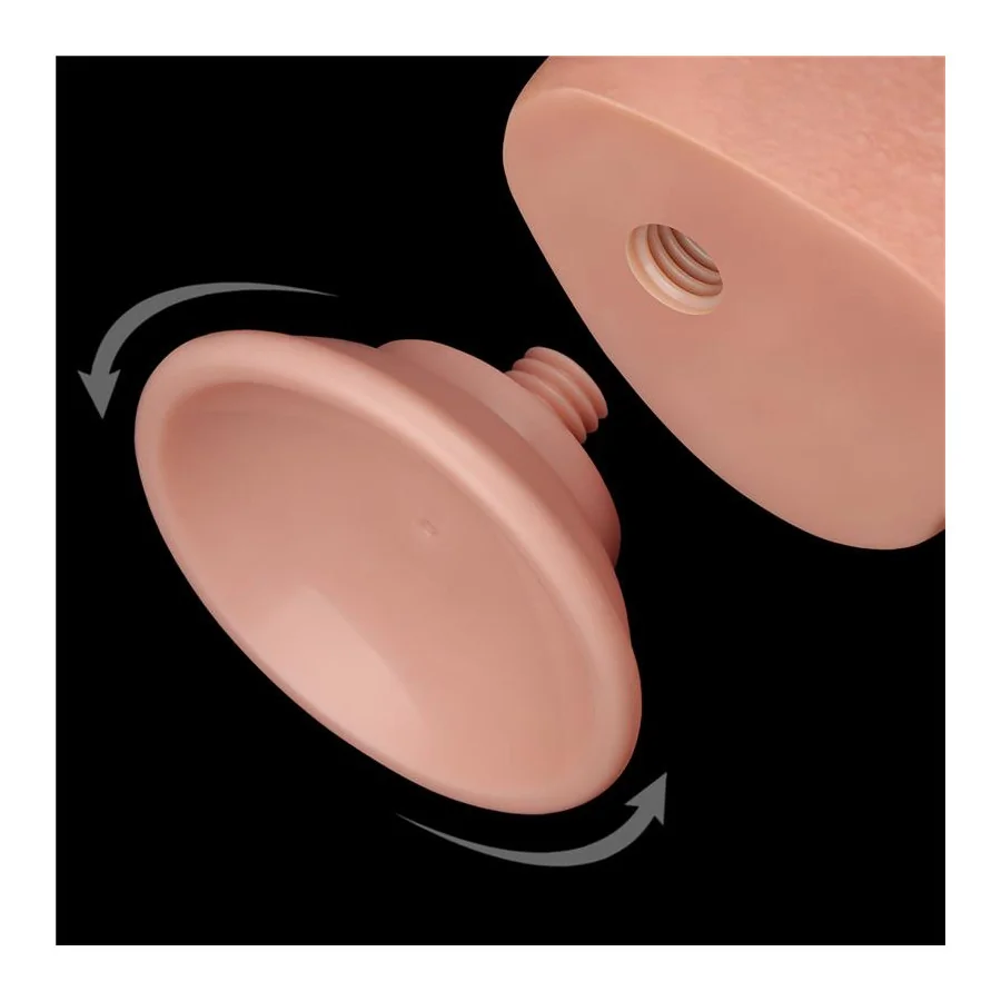 Dildo Dual Density Piel Deslizante Retractil 95