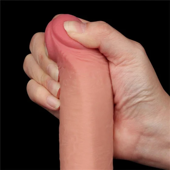 Dildo Dual Density Piel Deslizante Retractil 9