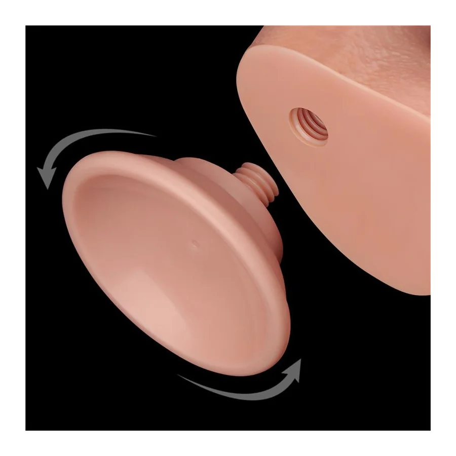 Dildo Dual Density Piel Deslizante Retractil 85