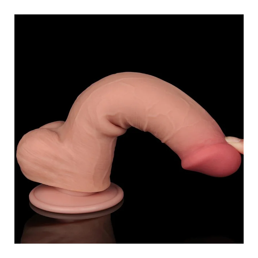 Dildo Dual Layer Piel Deslizante Retractil 8