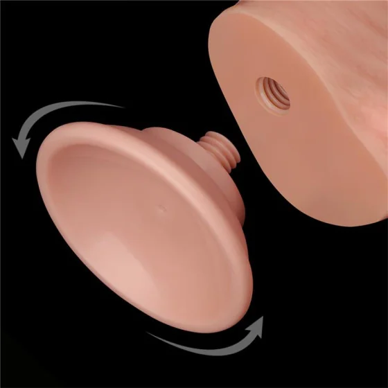 Dildo Dual Layer Piel Deslizante Retractil 8
