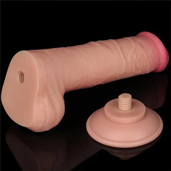Dildo Dual Layer Piel Deslizante Retractil 8