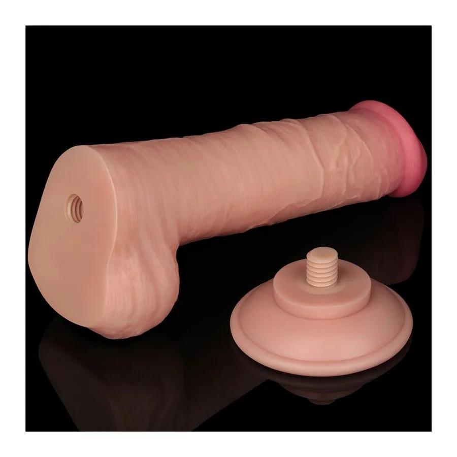Dildo Dual Layer Piel Deslizante Retractil 8