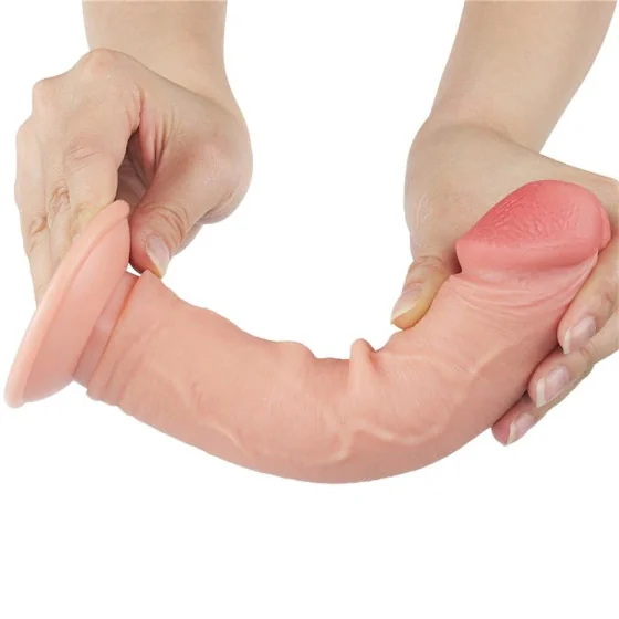 Dildo Dual Layer Piel Deslizante Retractil 8