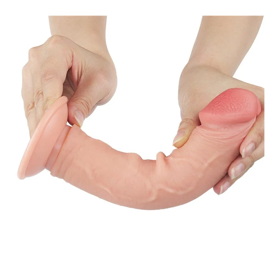 Dildo Dual Layer Piel Deslizante Retractil 8