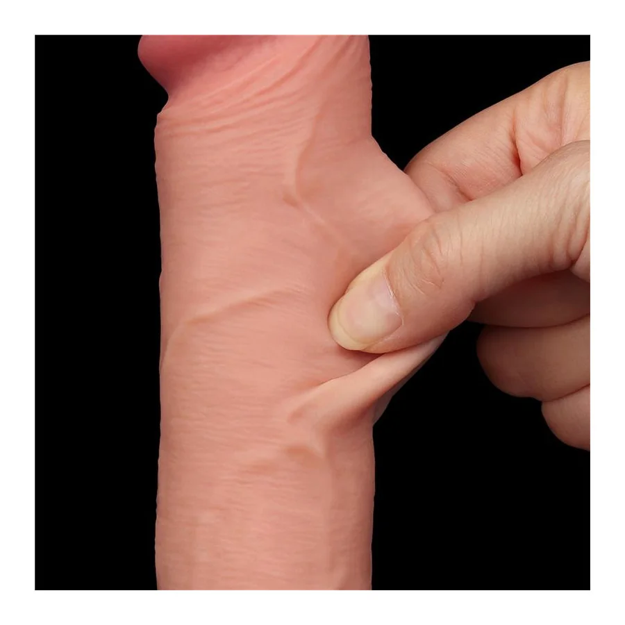 Dildo Dual Layer Piel Deslizante Retractil 8