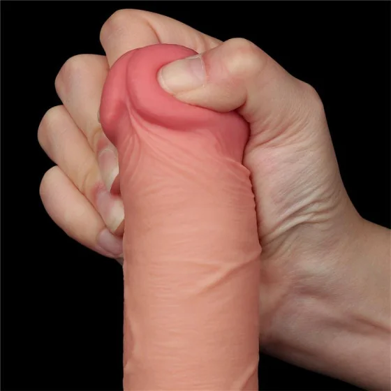 Dildo Dual Layer Piel Deslizante Retractil 8