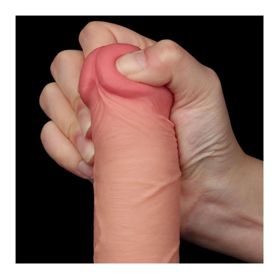 Dildo Dual Layer Piel Deslizante Retractil 8