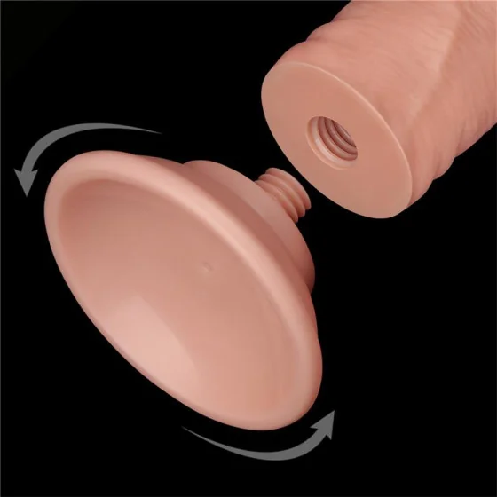 Dildo Dual Layer Piel Deslizante Retractil 8