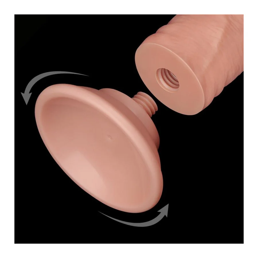 Dildo Dual Layer Piel Deslizante Retractil 8