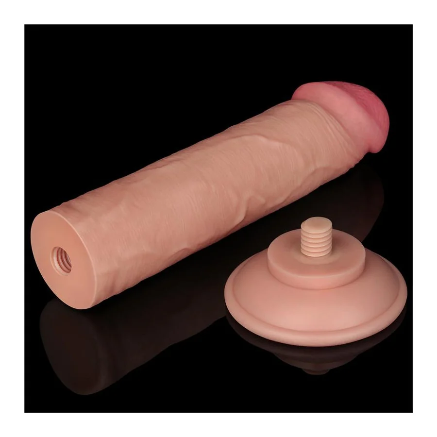 Dildo Dual Layer Piel Deslizante Retractil 8