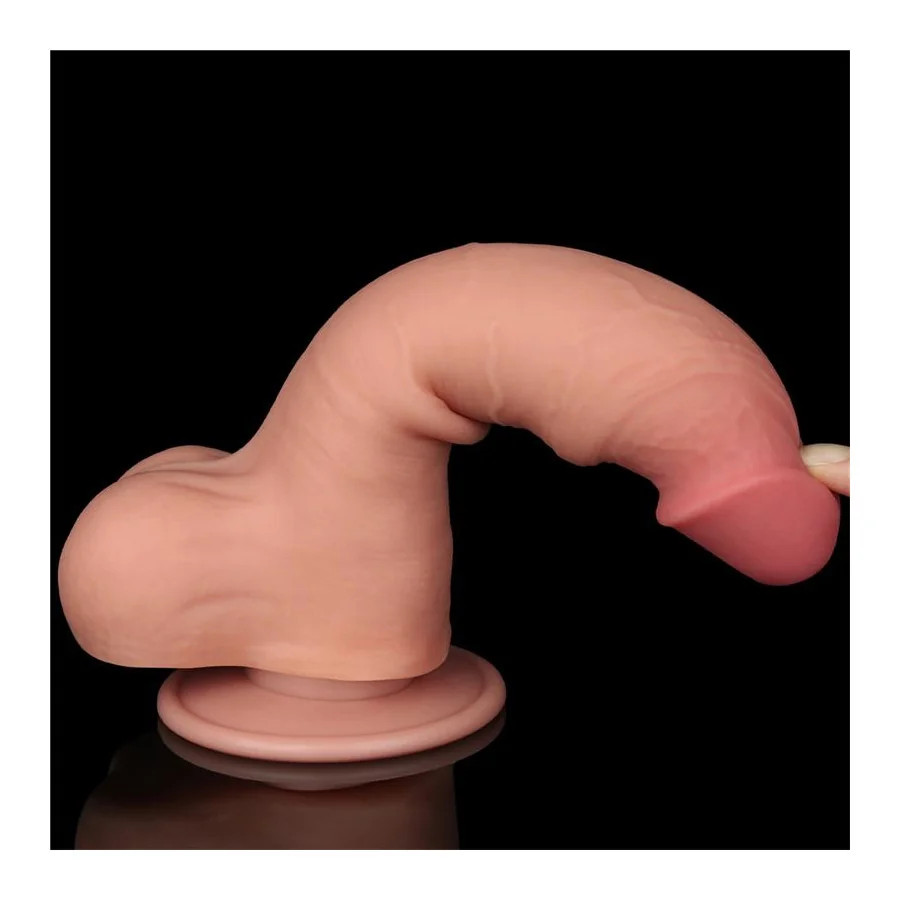 Dildo Dual Layer Piel Deslizante Retractil 8