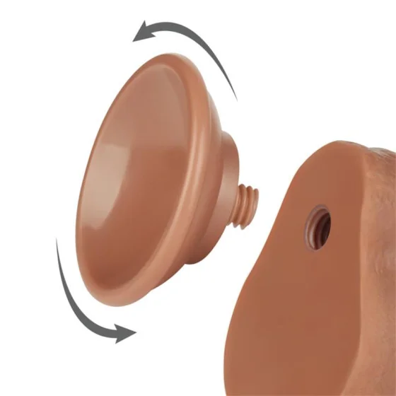 Dildo con Piel Retractil 7 Bronceado
