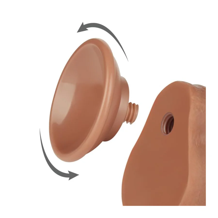 Dildo con Piel Retractil 7 Bronceado