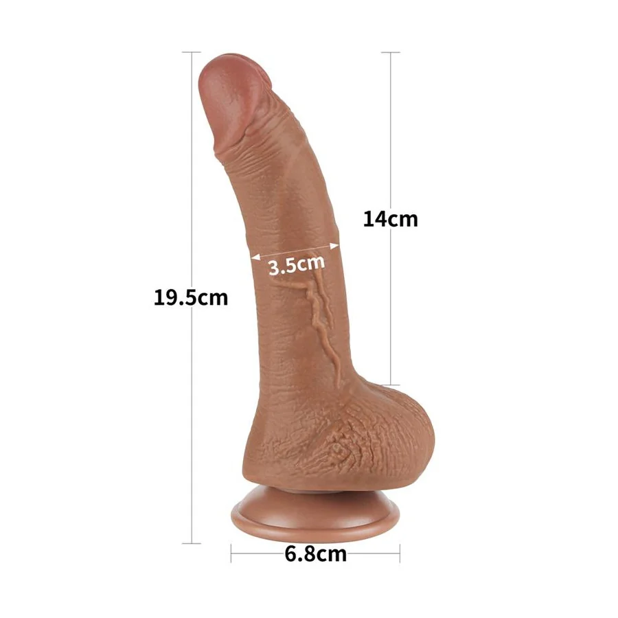 Dildo con Piel Retractil 75 Bronceado