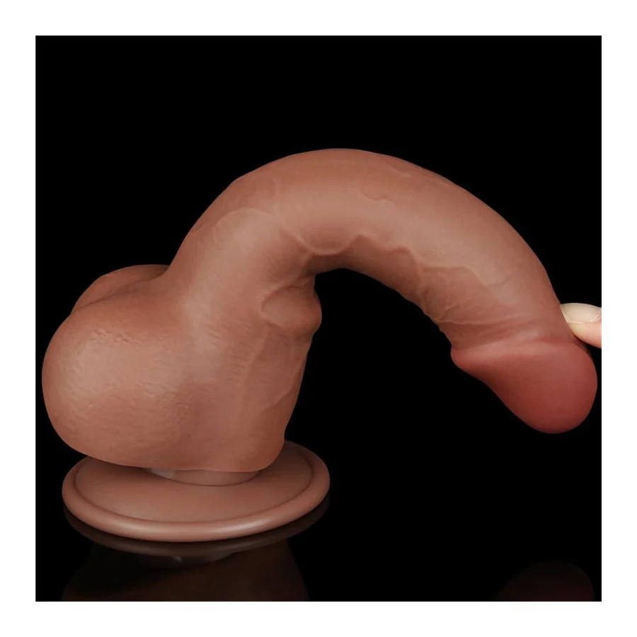 Dildo con Piel Retractil 75 Bronceado