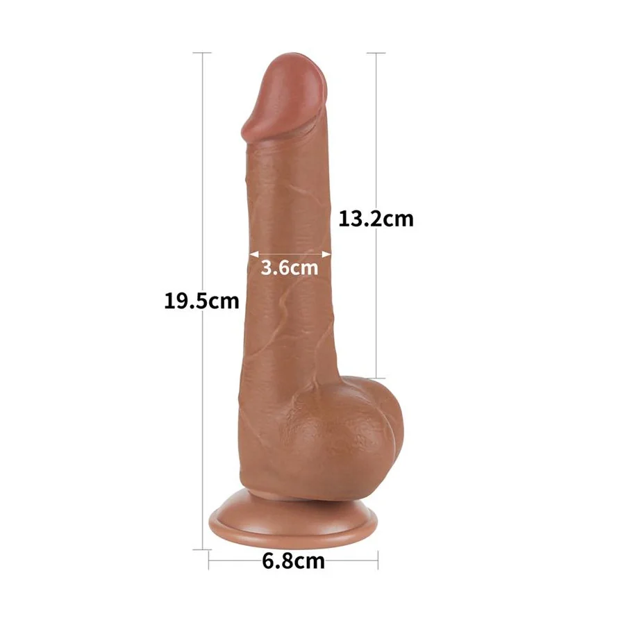 Dildo con Piel Retractil 75 Bronceado