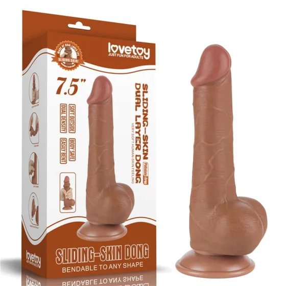 Dildo con Piel Retractil 75 Bronceado