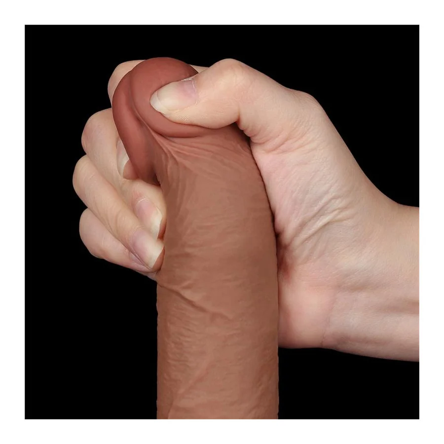 Dildo con Piel Retractil 75 Bronceado