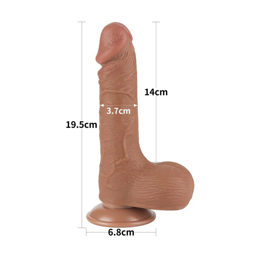 Dildo con Piel Retractil 75 Bronceado